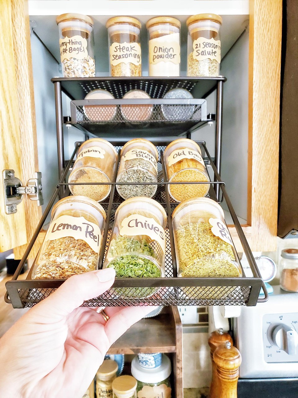 Get those spices organized for easy cooking.