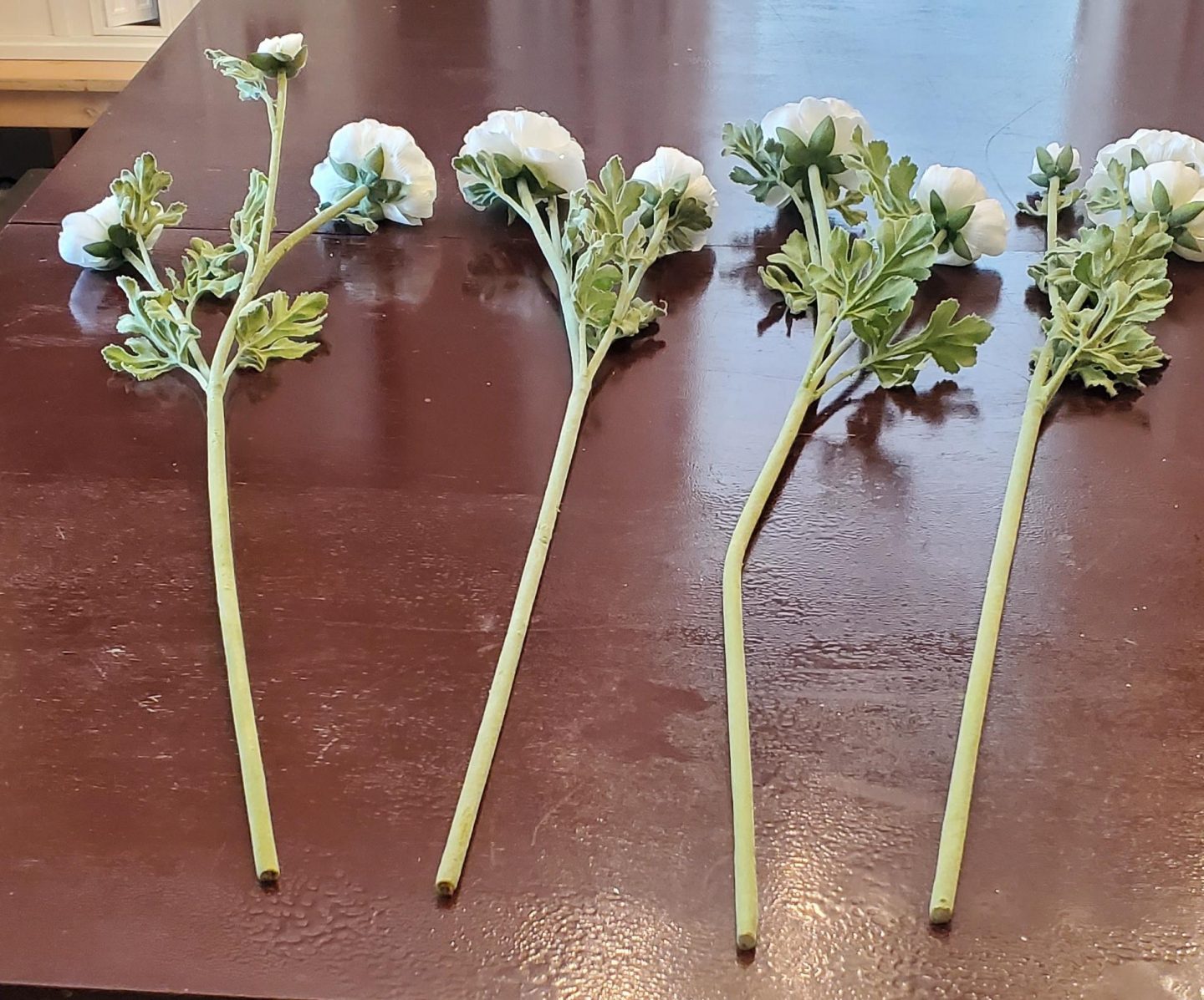 4 stems for no wire wreath DIY.