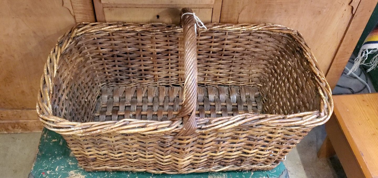 Antique wicker basket.