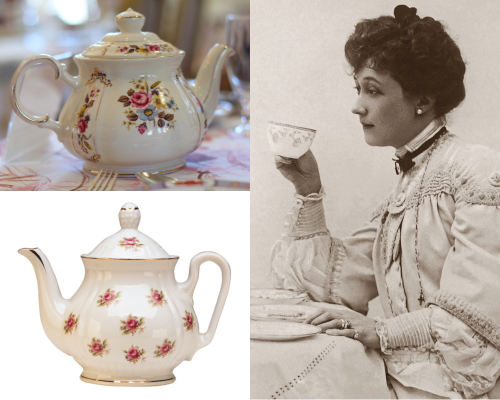 Two teapots is a great idea when putting on a Victorian Tea Party for a large party.
