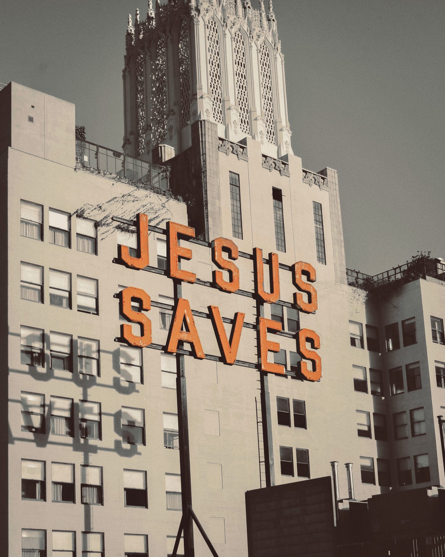Jesus saves sign. Know that God can change you in an instant.